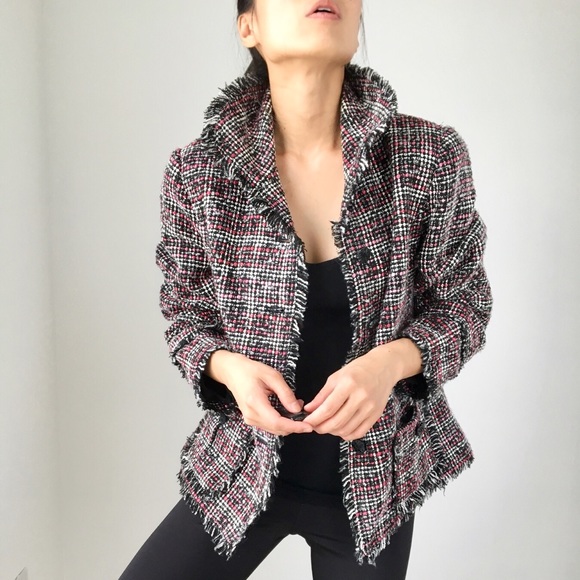 Chico's Jackets & Blazers - Classy Fringes tweed jacket ||